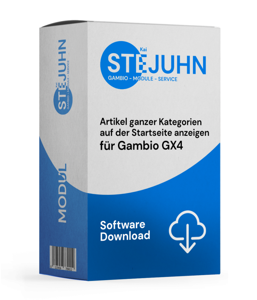 Verkaufsbox für Kategorien auf der Startseite anzeigen